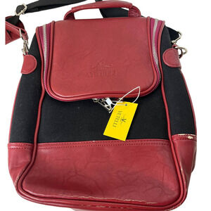 Vetelli (Insulated) Wine Vegan Leather Carrier / Adjustable Strap NWT